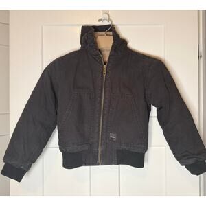 Walls Jacket Youth SMALL Navy Hooded Tough Wear Kidz Grow System Workwear Coat